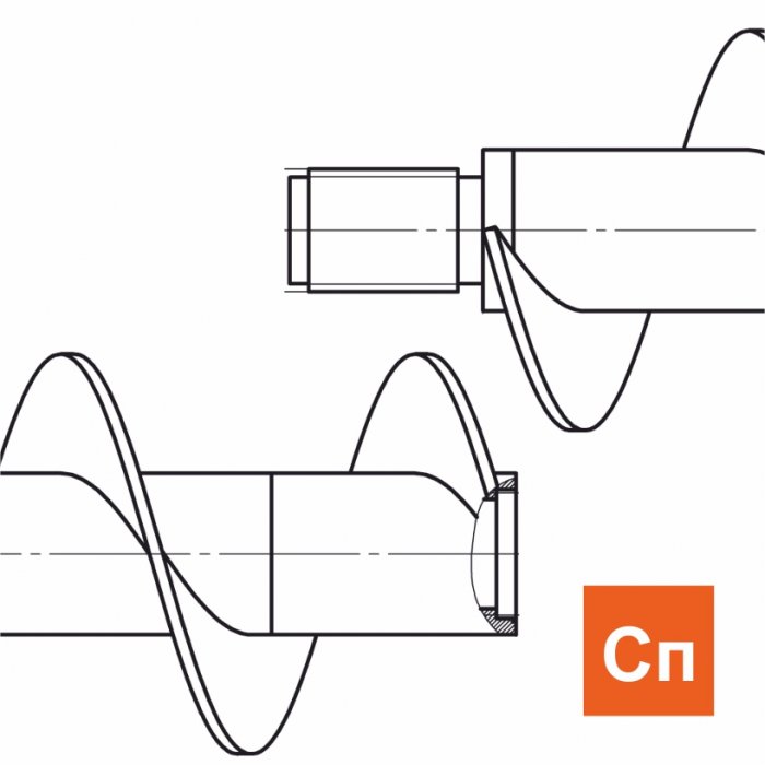 Шнеки буровые с резьбовым соединением