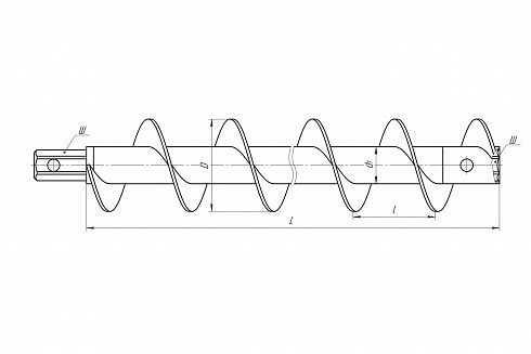 Шнек ШБ-62 L-1000 мм Ш17 фото